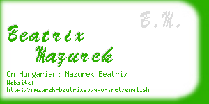 beatrix mazurek business card